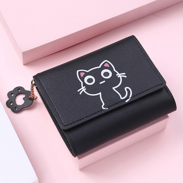 Cute Cat Leather Wallet