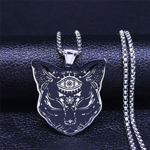 Witchcraft Eyes Cat Necklace