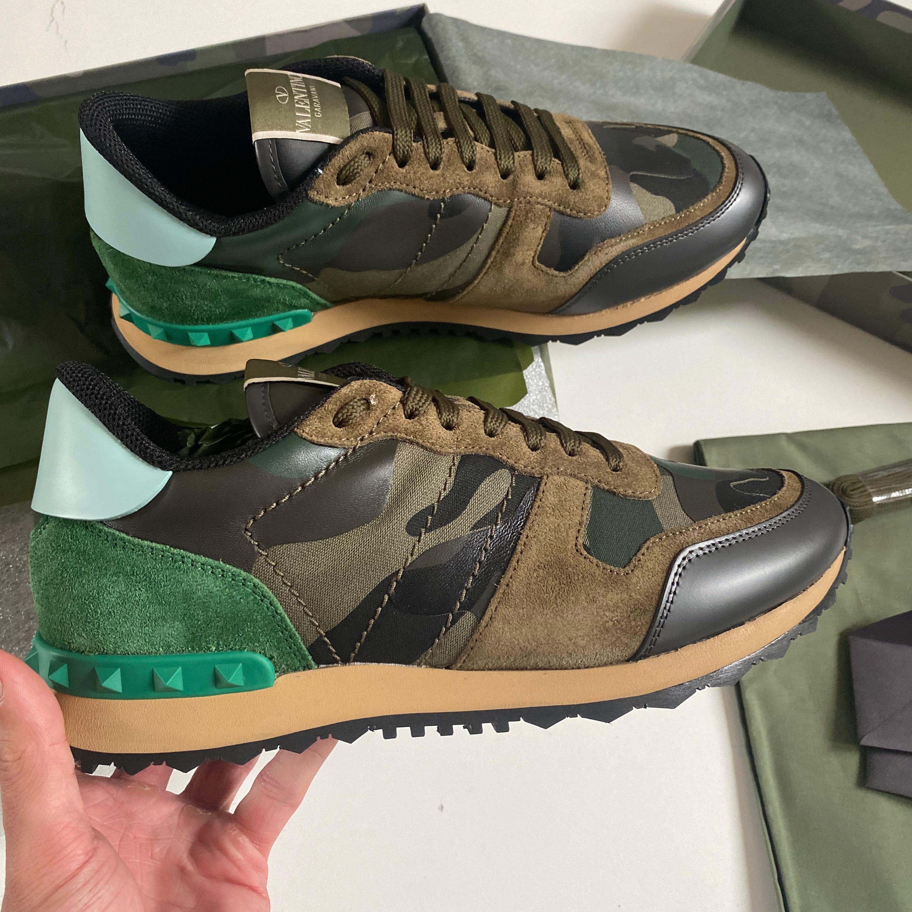Green camo Valentino rock runners – ROLLERSONS