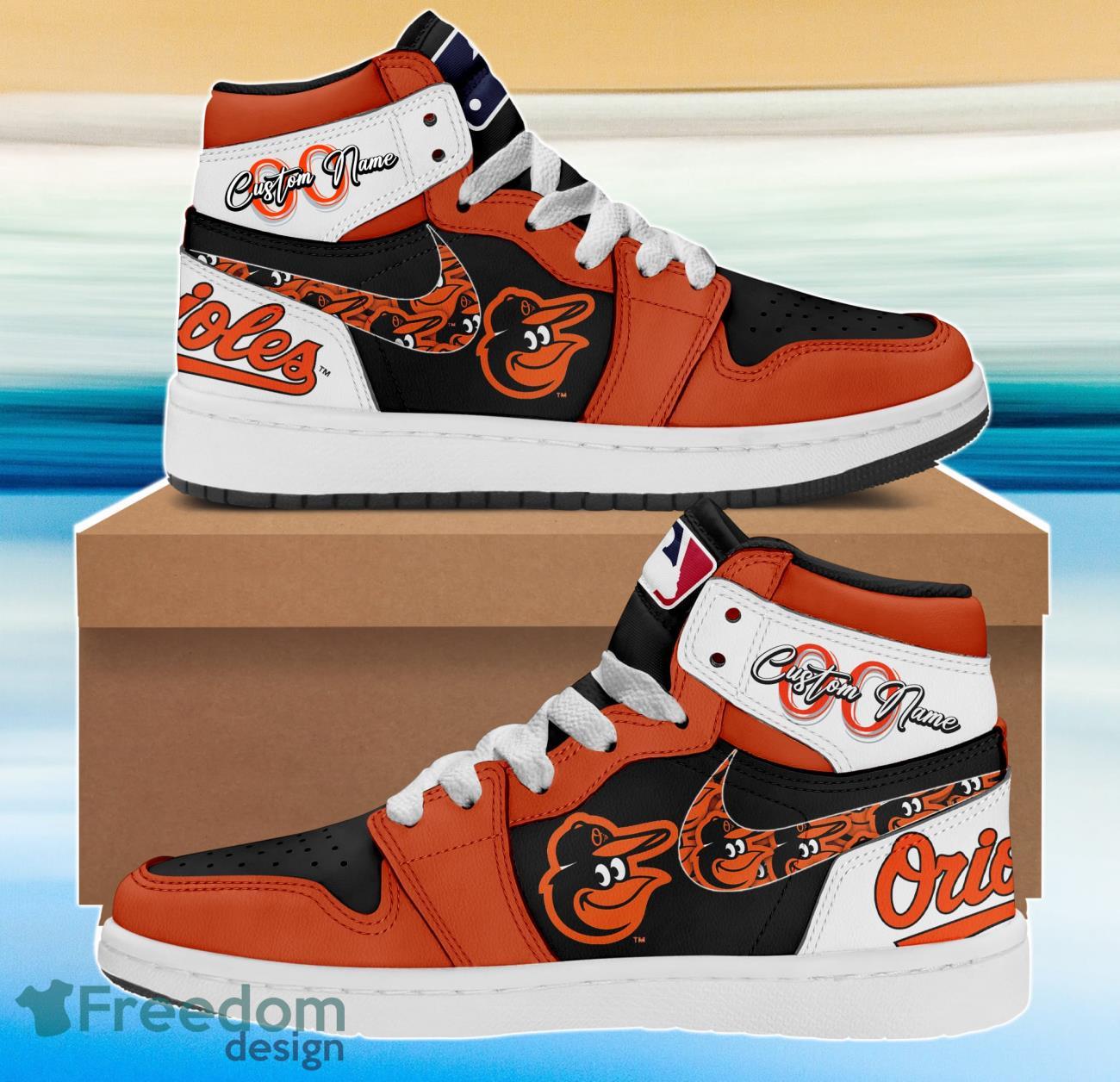 Baltimore Orioles AJ1 High Sneakers Shoes For Men And Women