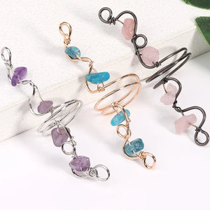 Chakra Crystal Stone Wire Wrapped Ring - Cheri Glow