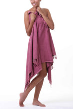 Load image into Gallery viewer, Gecko Stonewashed Towel Burgundy