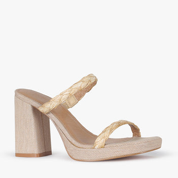 Platform Heels: Buy Tan Tie up Platforms Heels for Women Online | The Cai  Store – The CAI Store