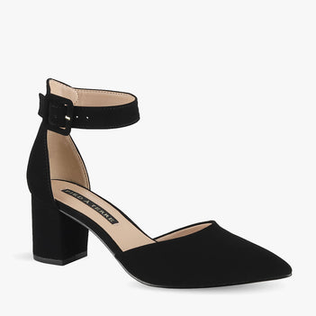 Black work heels with clearance strap