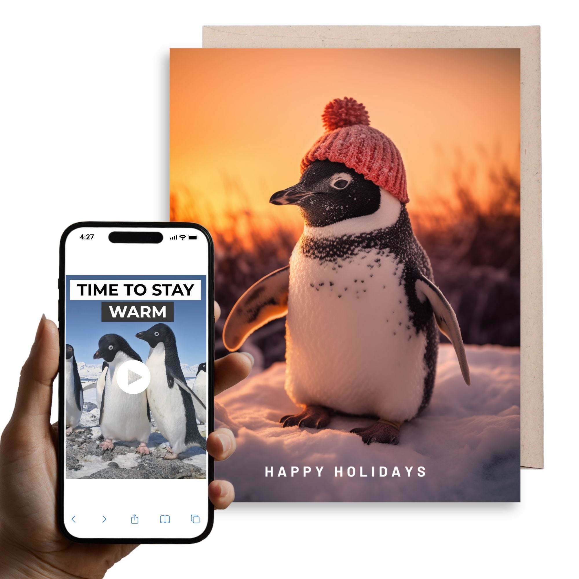 Holiday Penguins | AR Video Holiday Card