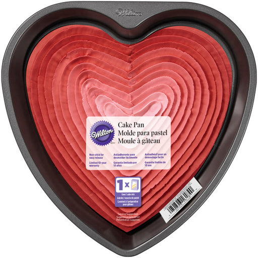 Wilton Red Heart-Shaped Non-Stick Fluted Tube Pan, 8