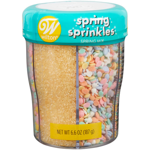 Bright Pink and White Easter Bunny and Jimmies Sprinkle Mix, 8.46