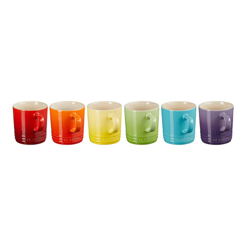 Set of 6 Classic Mugs Rainbow