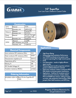 Bulk Coaxial Cable - Superflex Half Inch