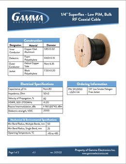 Bulk Coaxial Cable - Superflex Quarter Inch