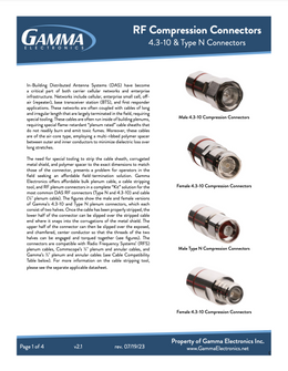 RF Compression Connectors