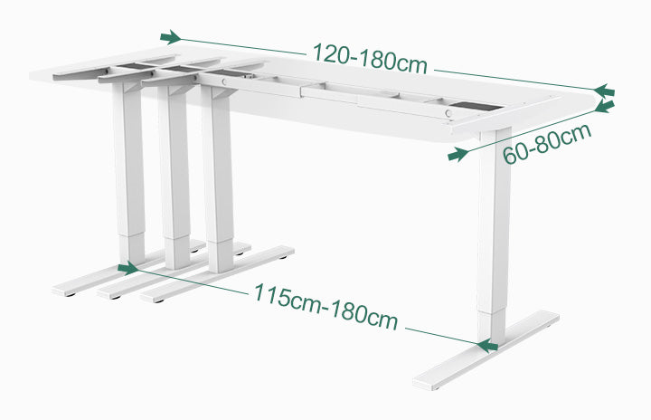 Stehpultrahmen-unterstützt-120–180-cm-Tischplatte