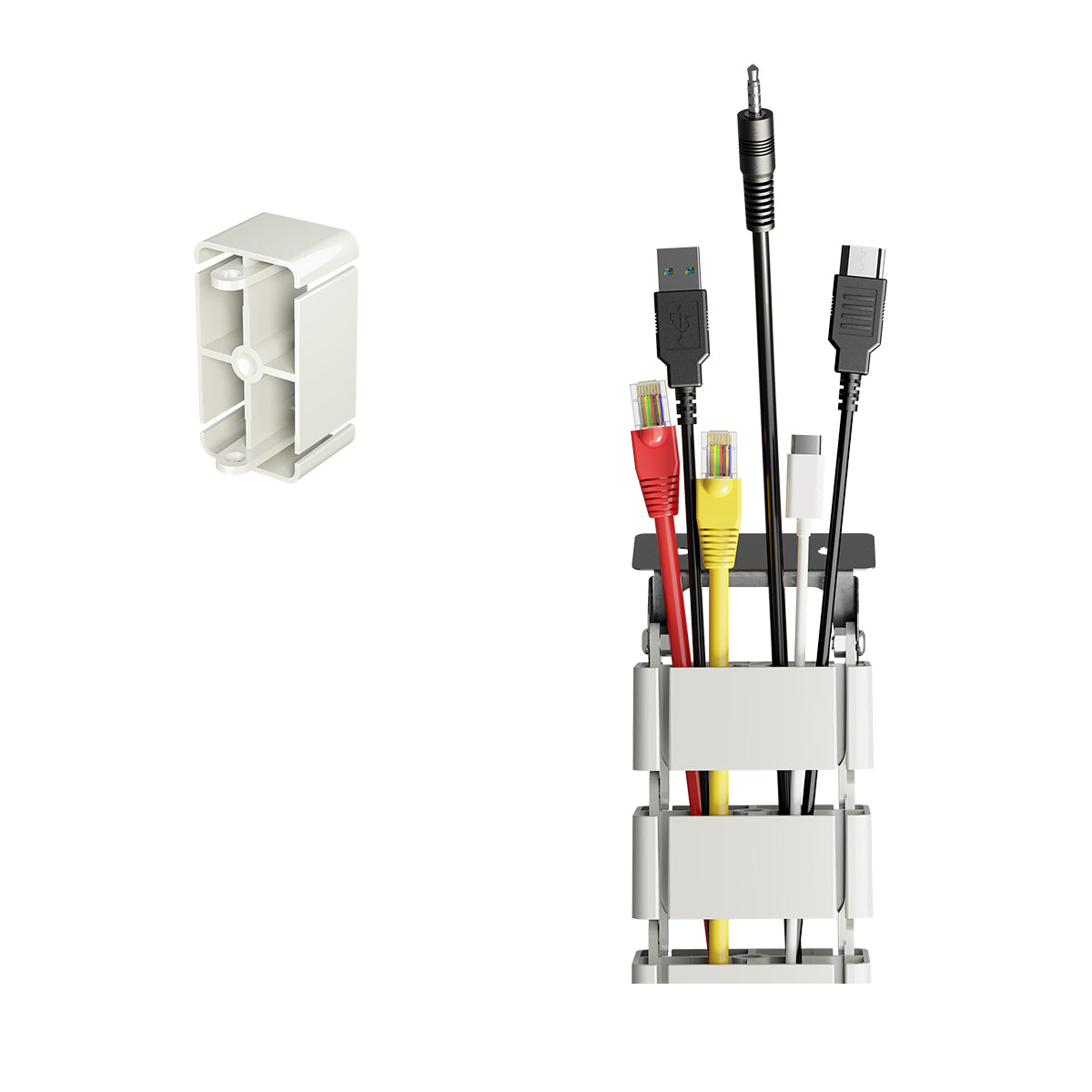 Kabel Rücken mit HDMI USB Kabeln