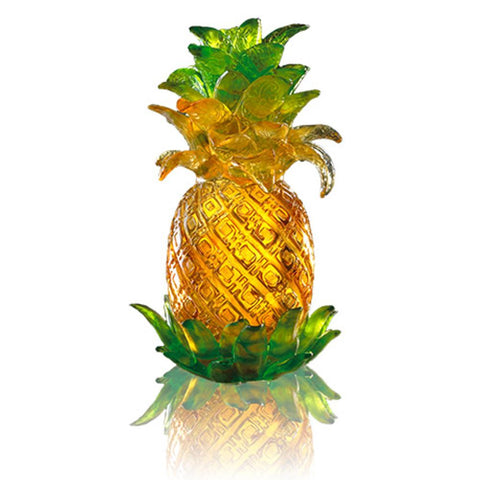 High-grade Crystal Pineapple Crafts Glass Paperweight Fengshui