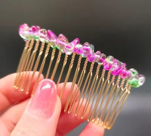 Classic Style Commute Irregular Artificial Crystal Handmade Insert Comb