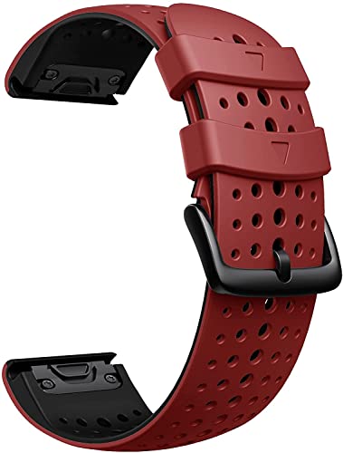 Bracelet sport Garmin Fenix 7x (rouge/noir) 