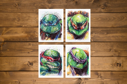 Teen Titans Ballpoint Pen Art Print Set – Cody James by Cody