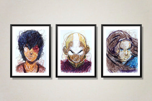 Teen Titans Ballpoint Pen Art Print Set – Cody James by Cody