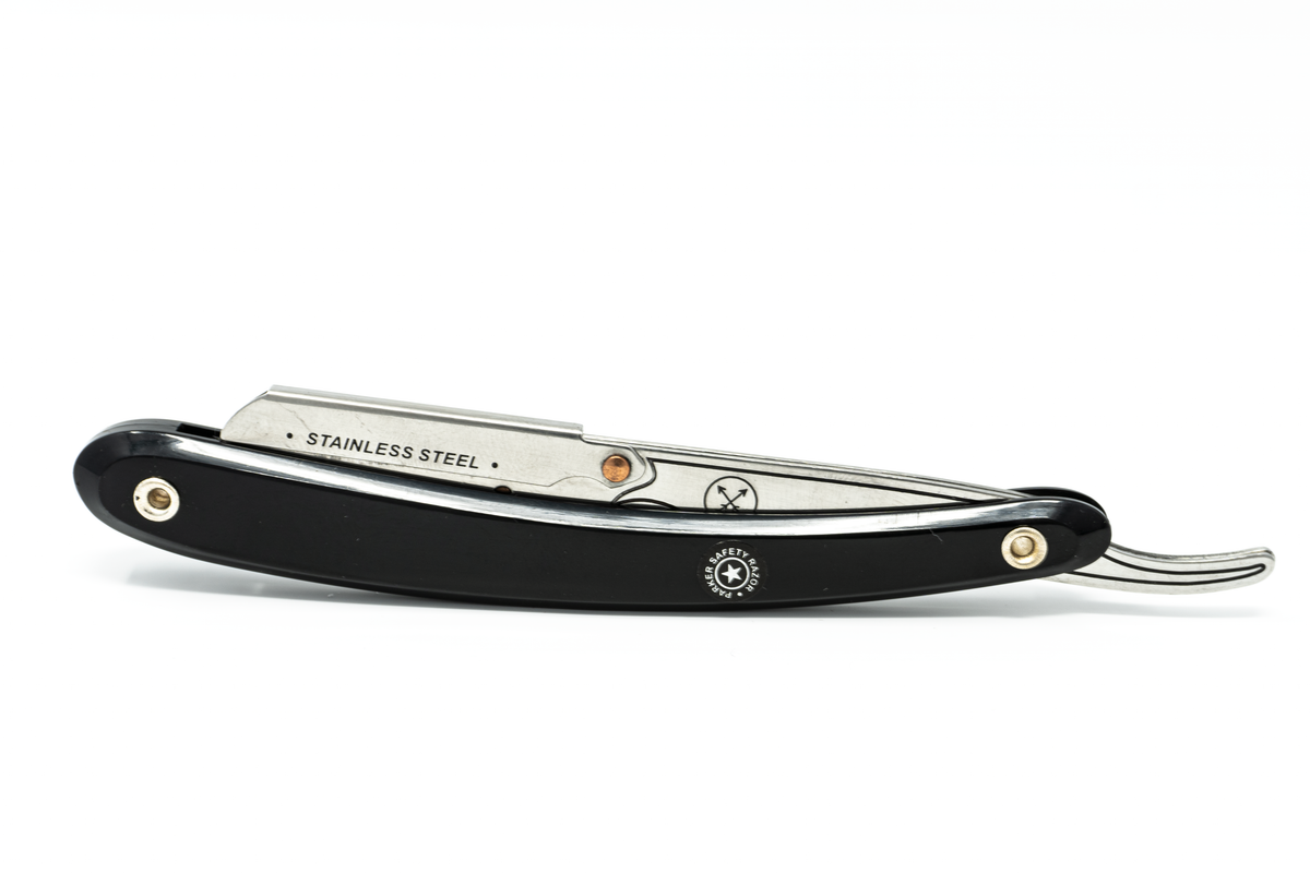 Parker - SRW / 34R Straight Razor, Clip Type, White Resin Handle