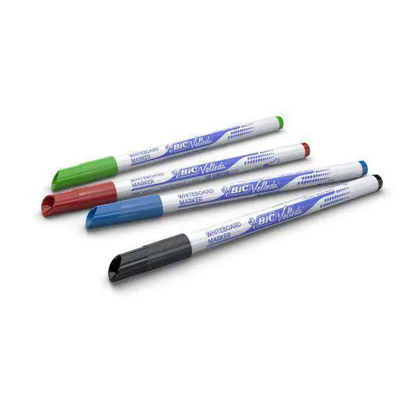 Feutre velleda bleu Bic effaçable pour ardoise ou tableau blanc pointe fine