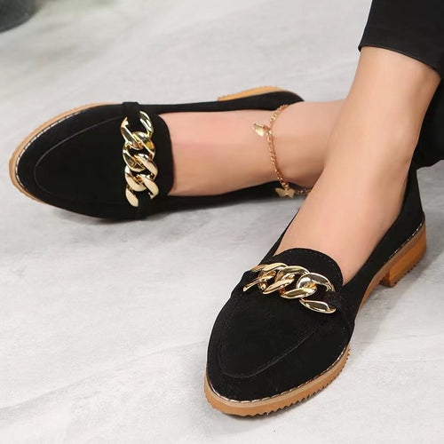Women Large Sizes Buckle Loafers