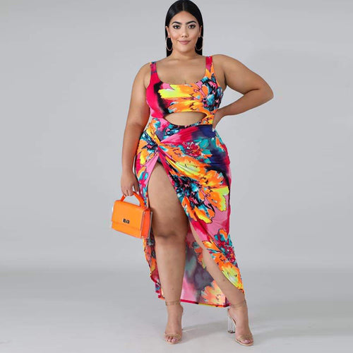 Plus Size Swimsuit One-piece printed swimsuit for women