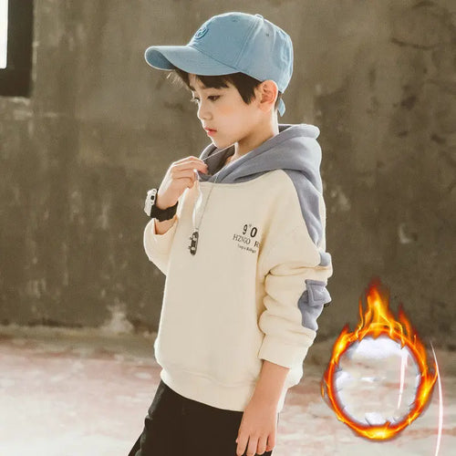 Boys Autumn And Winter Padded hoodie