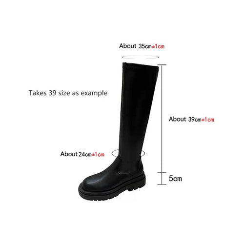 Women Chunky Sole High Length Boots