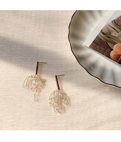 Crystal Tassel Grape Earrings