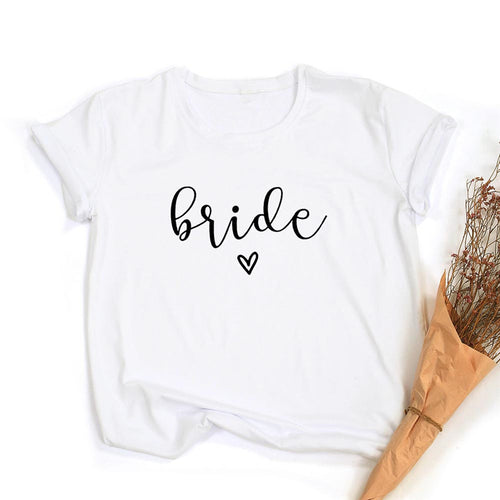 Letters Bride And Bridesmaids T-shirt