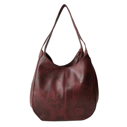 Womens leather look Shoulder Tote Bag
