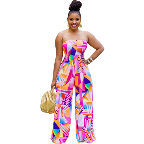 Women's New Hot Sexy Fashion Jumpsuit Print Big Horn