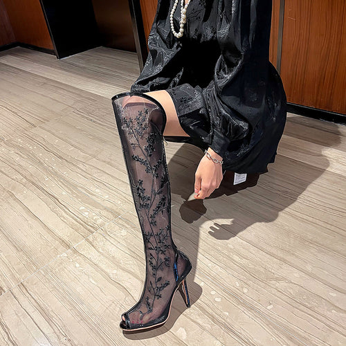 Over The Knee Plus Size  Women's Heeled Boots
