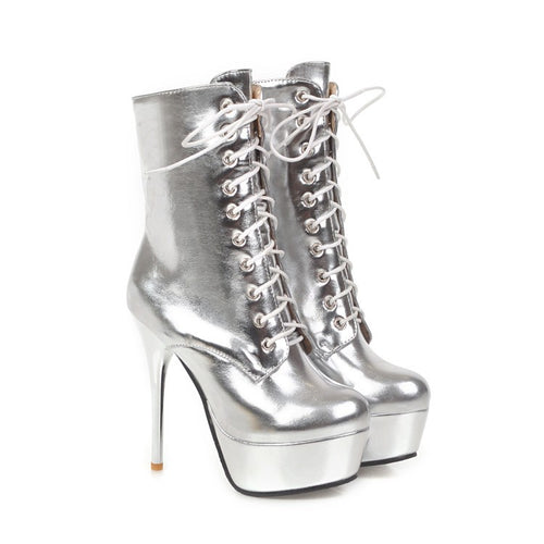 Women fashion Platform high heeled Boots