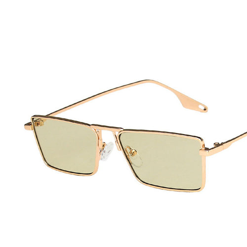 Light Green Metal Frame Sunglasses