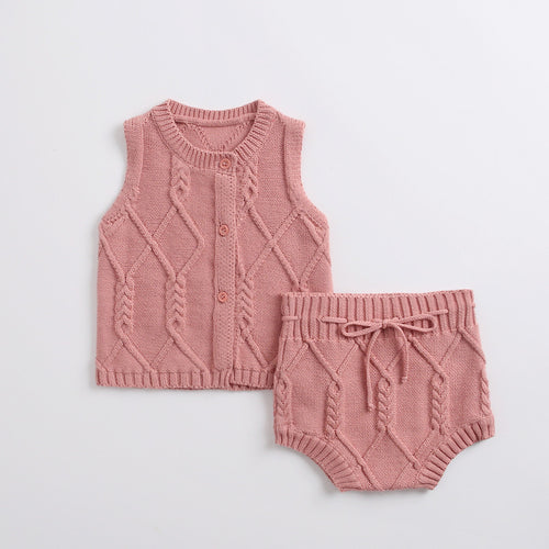 Infant Knitted Autumn wear Co-ord Set