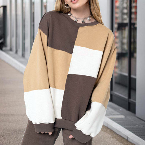 Plus Size Chequered Sweater