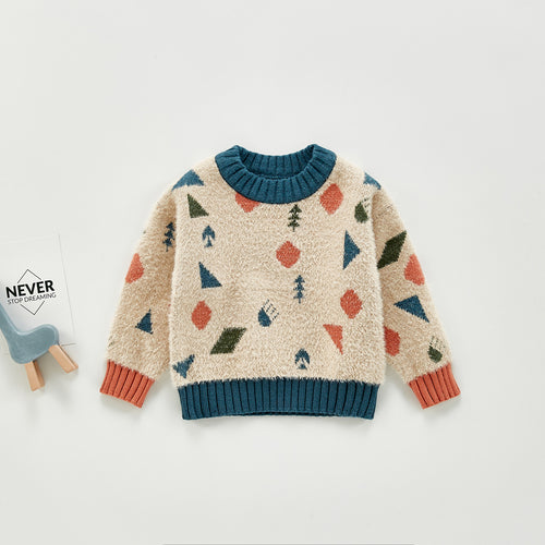 Girls Geometric pattern sweater