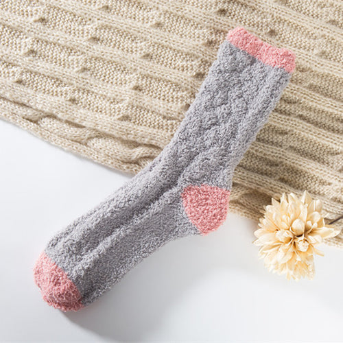 Coral fleece Womens sleep socks