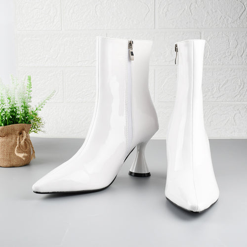 Women Pointed toe Zipper Ankle Boots