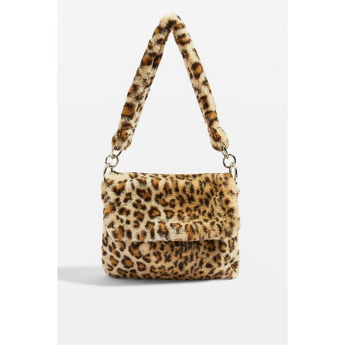 Women's Leopard Plush Shoulder Bag