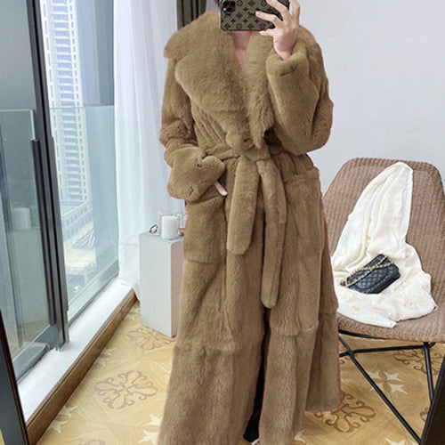 Faux Fur Women's Mid-length Coat