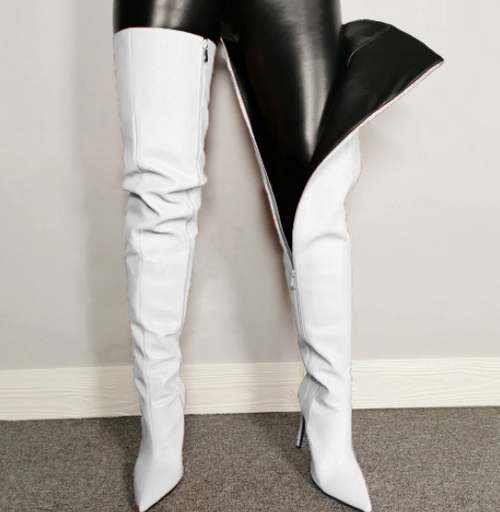 Women's Side Zipper High Heel Over the Knee Boots