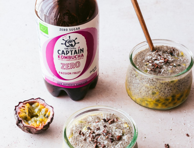 pudim chia gutsy captain kombucha maracujá