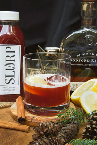 Best Holiday Cocktail Ideas | Cherry Bourbon Cocktail Recipe | Slurp Cocktail Mixes Toronto