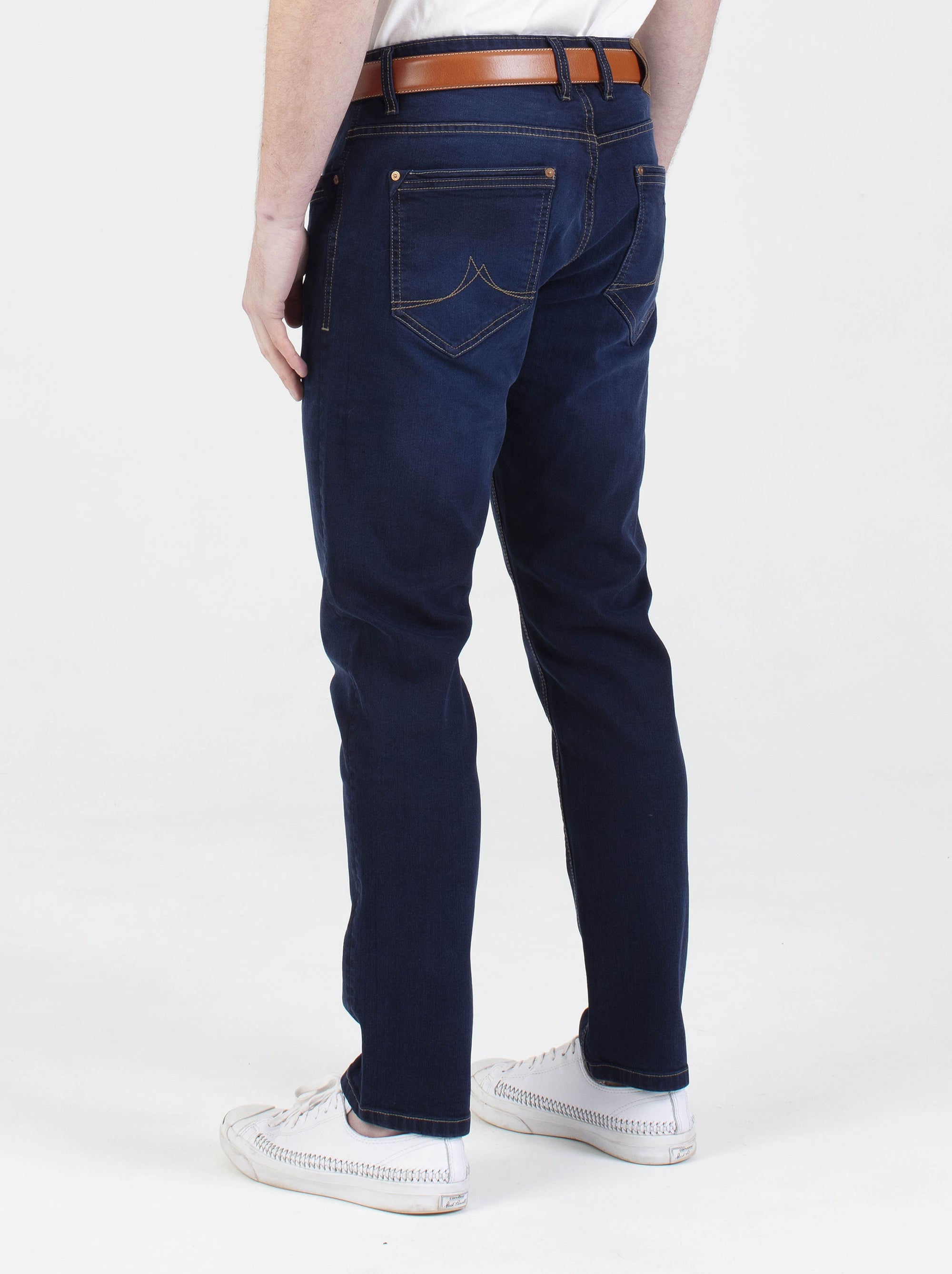 Tapered Fit Hyper Flex Stonewash Denim Jean| Mish Mash