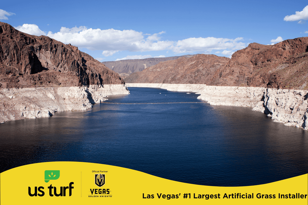 Photo of lake mead in Las Vegas showing low water level