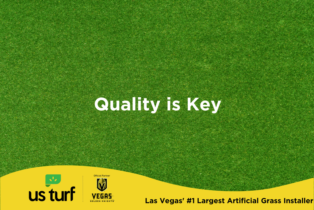 Quality is Key written over artificial grass