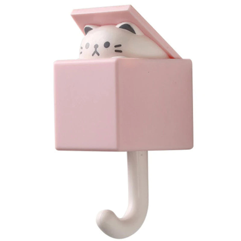 Cartoon Cat Self Adhesive Door Hanger Hooks