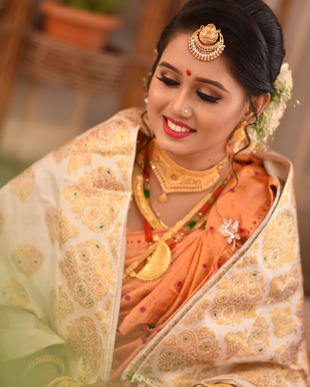 Mix POLY Paat Mekhela Sador Assamese dress